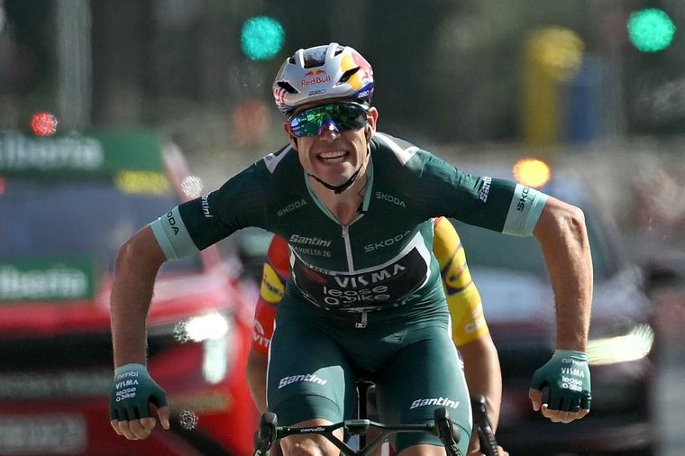 Wout van Aert gewann bei der Vuelta die verkürzte Hitze-Etappe
