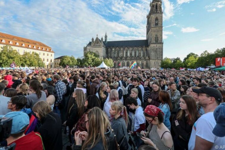 Vor Wahl in Sachsen-Anhalt: Tausende bei Demokratiefest