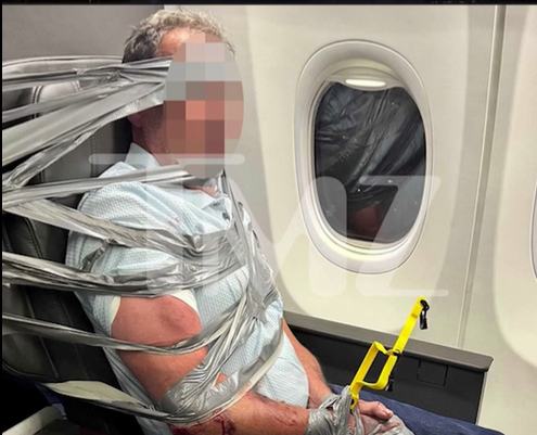Randalierender Passagier in den USA auf Sitz festgeklebt